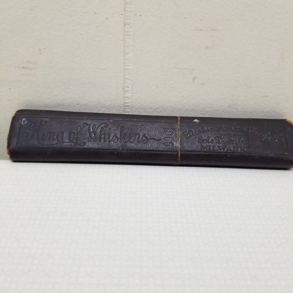 Washington Cutlery Co Germany King Of Whiskers Razor 1066 MILWAUKEE With‎ Case
